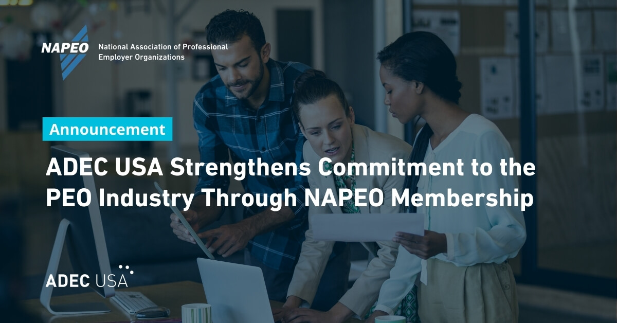 ADEC USA Announces NAPEO Membership banner